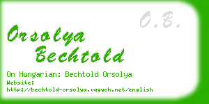 orsolya bechtold business card